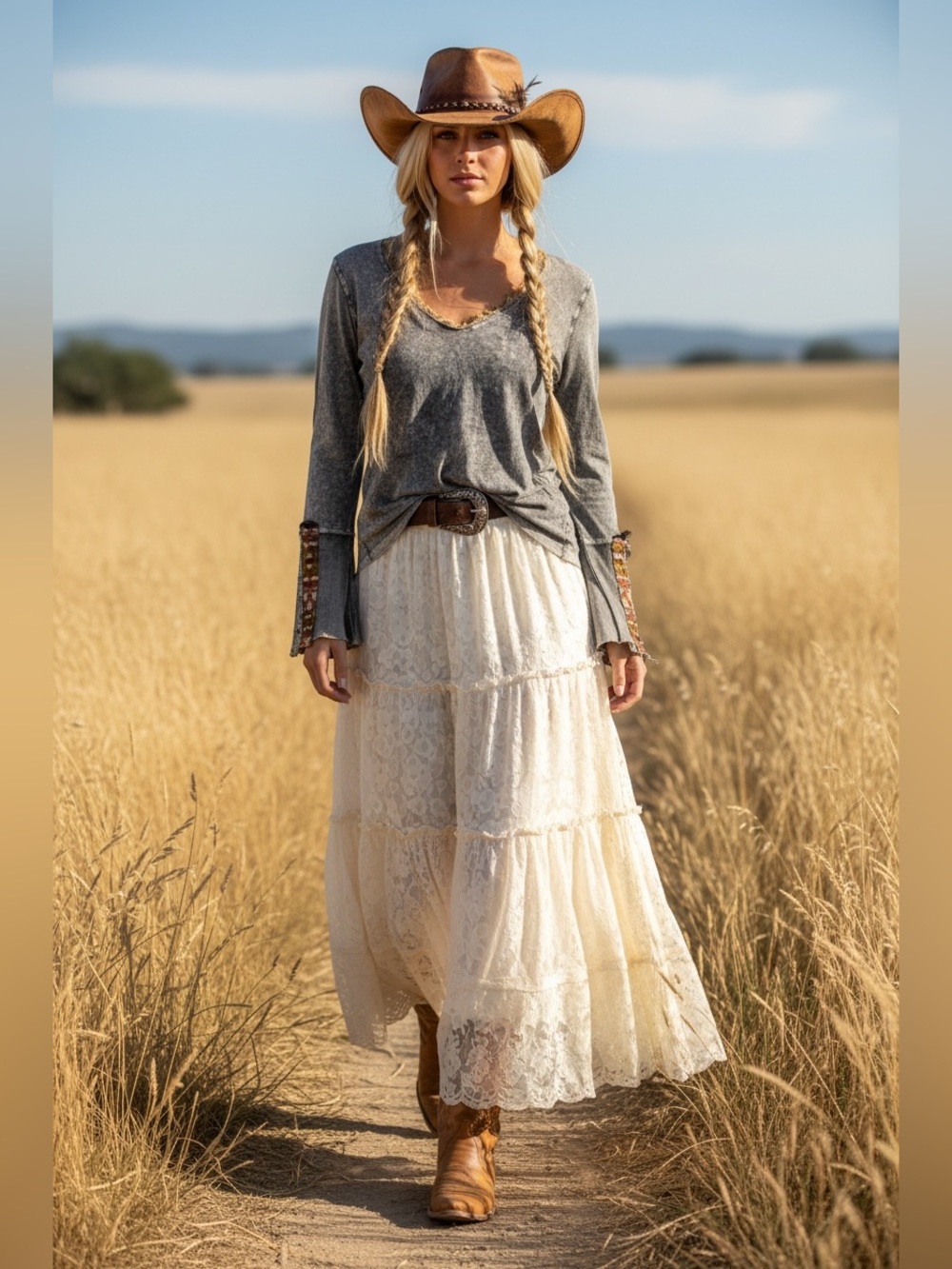 AR17 • Aratta Jewels Top | Embroidered Floral Dark Gray Bohemian Top